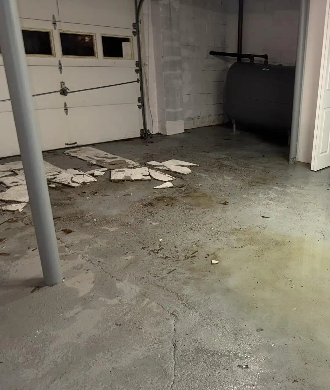 Damaged property before restoration