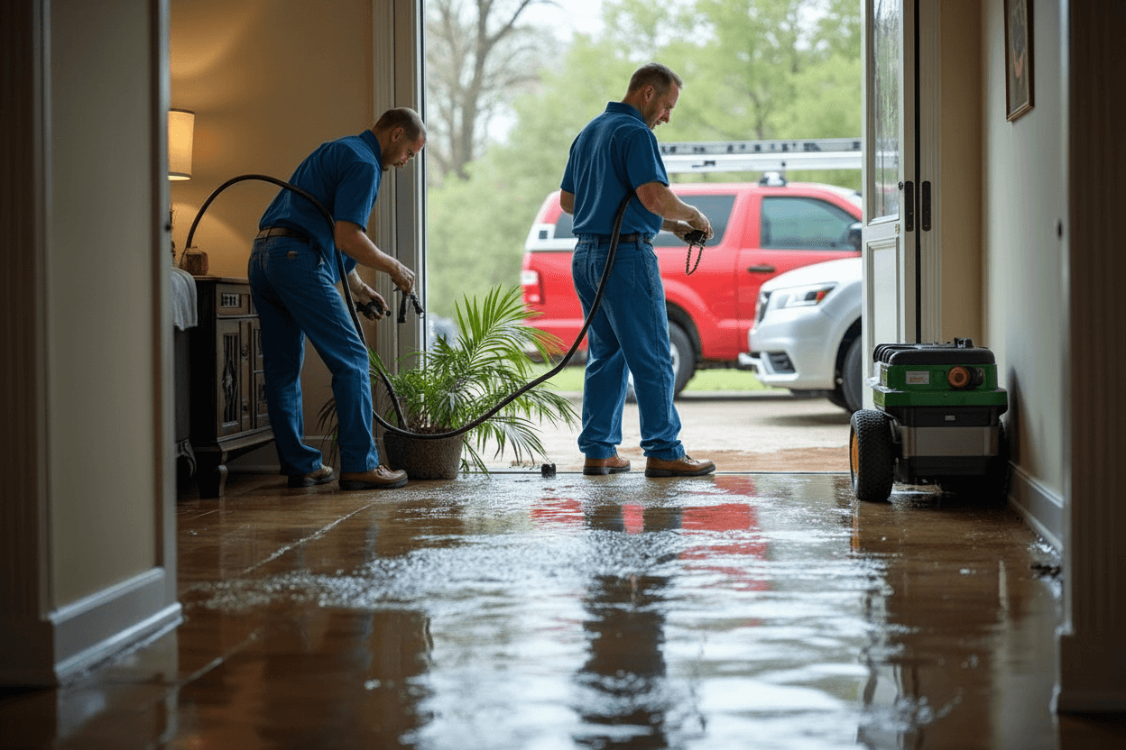 Water damage restoration services